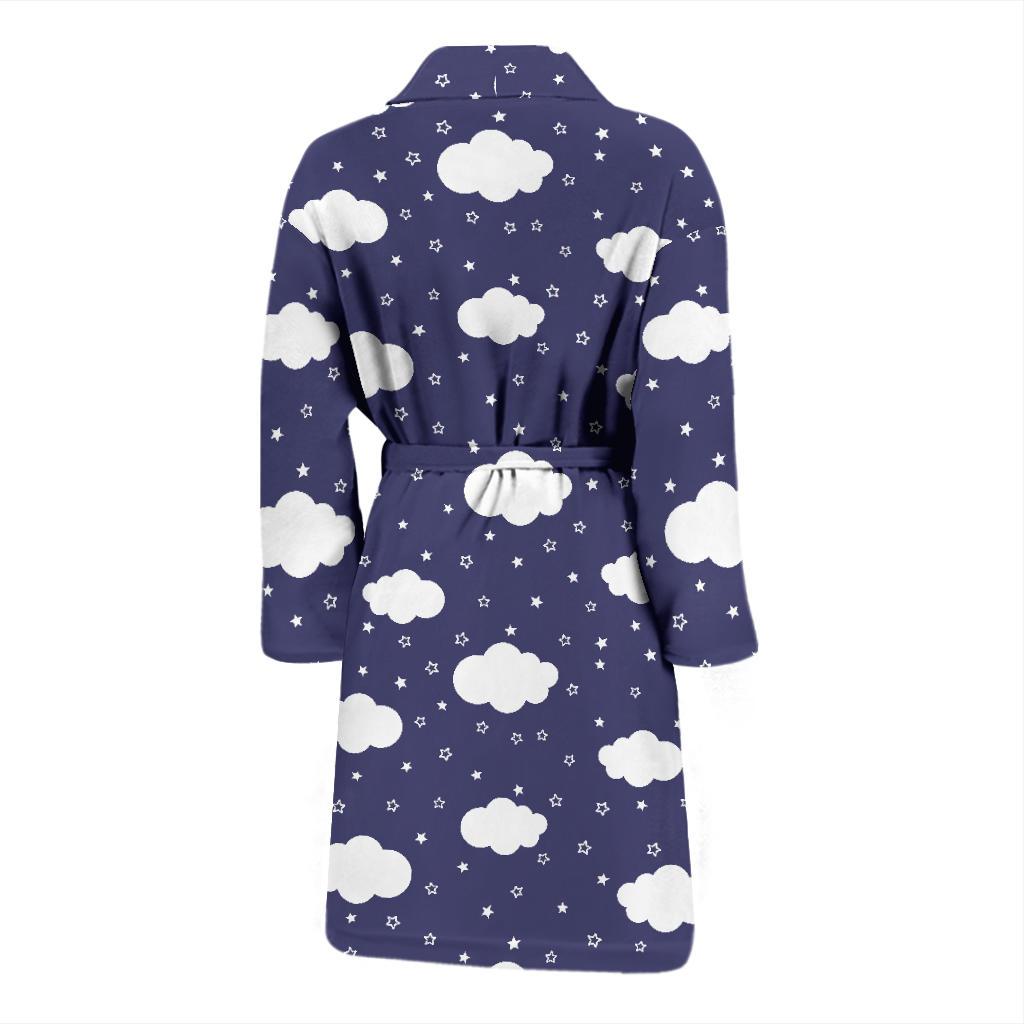 Cloud Pattern Print Design 03 Men Bathrobe-JORJUNE.COM