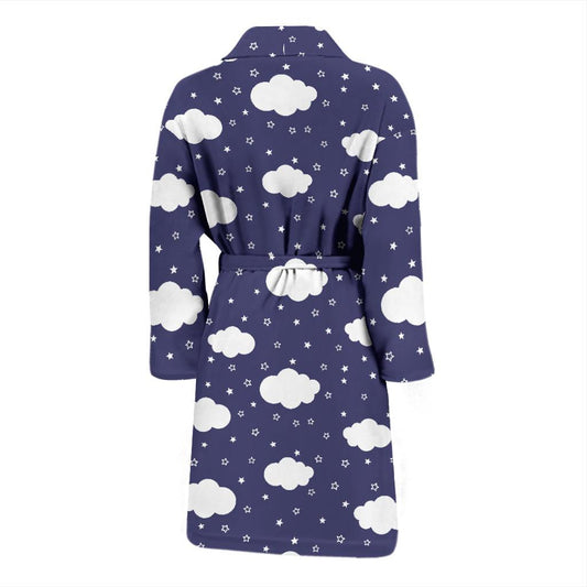 Cloud Pattern Print Design 03 Men Bathrobe-JORJUNE.COM