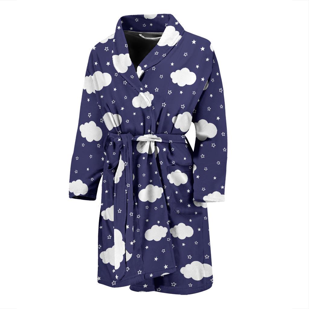 Cloud Pattern Print Design 03 Men Bathrobe-JORJUNE.COM