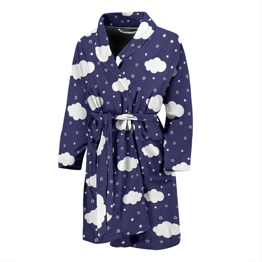 Cloud Pattern Print Design 03 Men Bathrobe-JORJUNE.COM