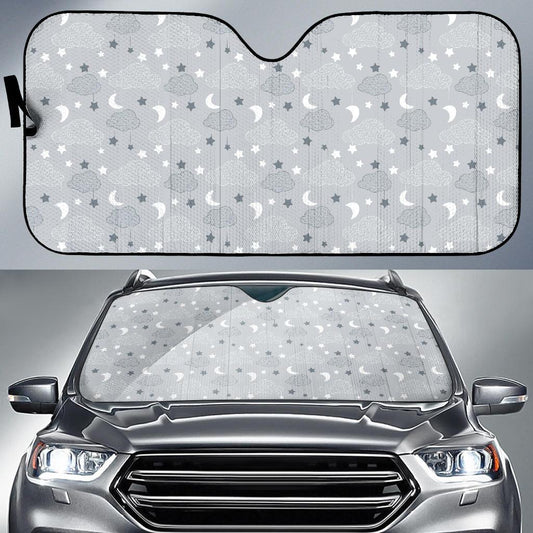 Cloud Pattern Print Design 04 Car Sun Shade-JORJUNE.COM