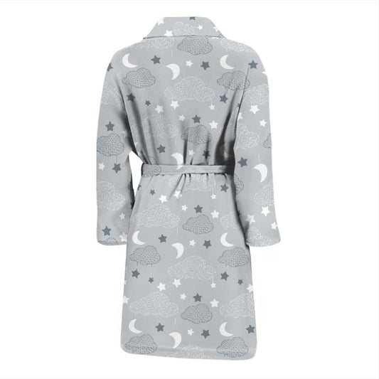 Cloud Pattern Print Design 04 Men Bathrobe-JORJUNE.COM