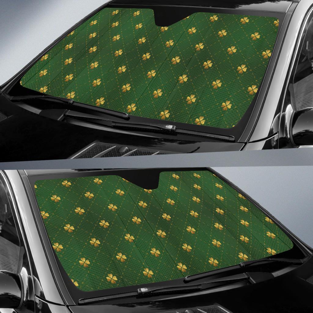 Clover Pattern Print Design 01 Car Sun Shade-JORJUNE.COM