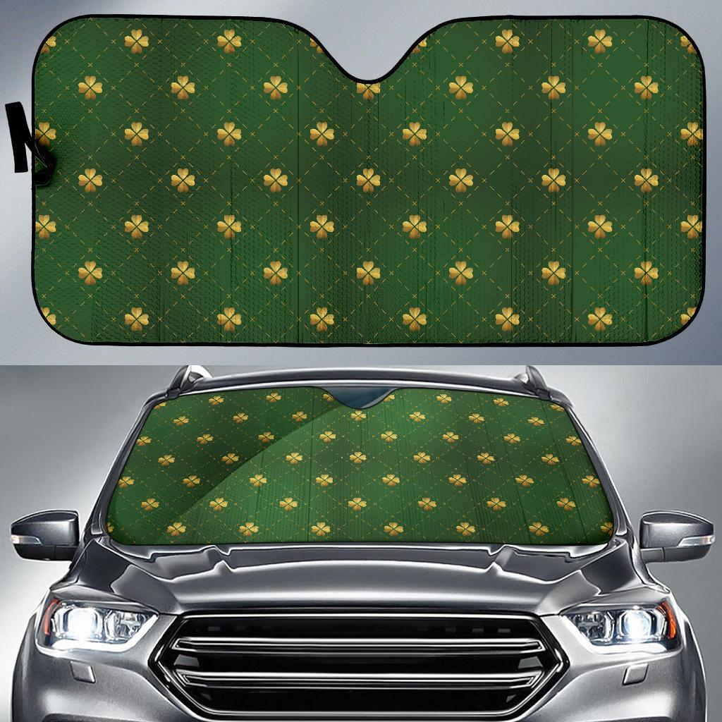 Clover Pattern Print Design 01 Car Sun Shade-JORJUNE.COM