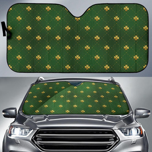 Clover Pattern Print Design 01 Car Sun Shade-JORJUNE.COM