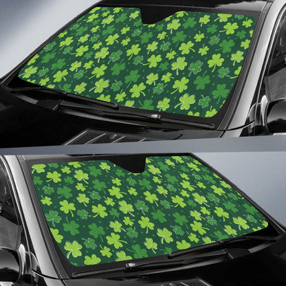 Clover Pattern Print Design 02 Car Sun Shade-JORJUNE.COM