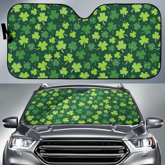 Clover Pattern Print Design 02 Car Sun Shade-JORJUNE.COM