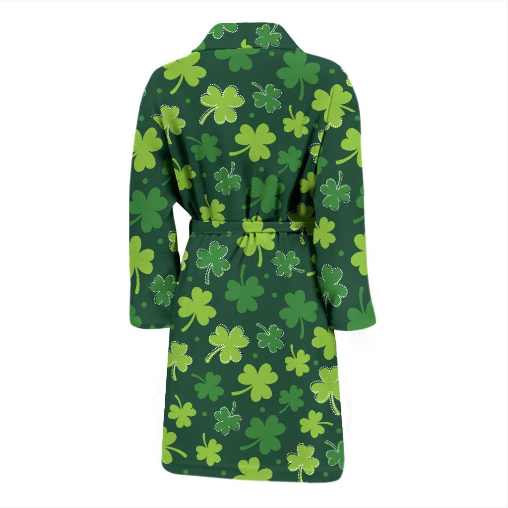 Clover Pattern Print Design 02 Men Bathrobe-JORJUNE.COM
