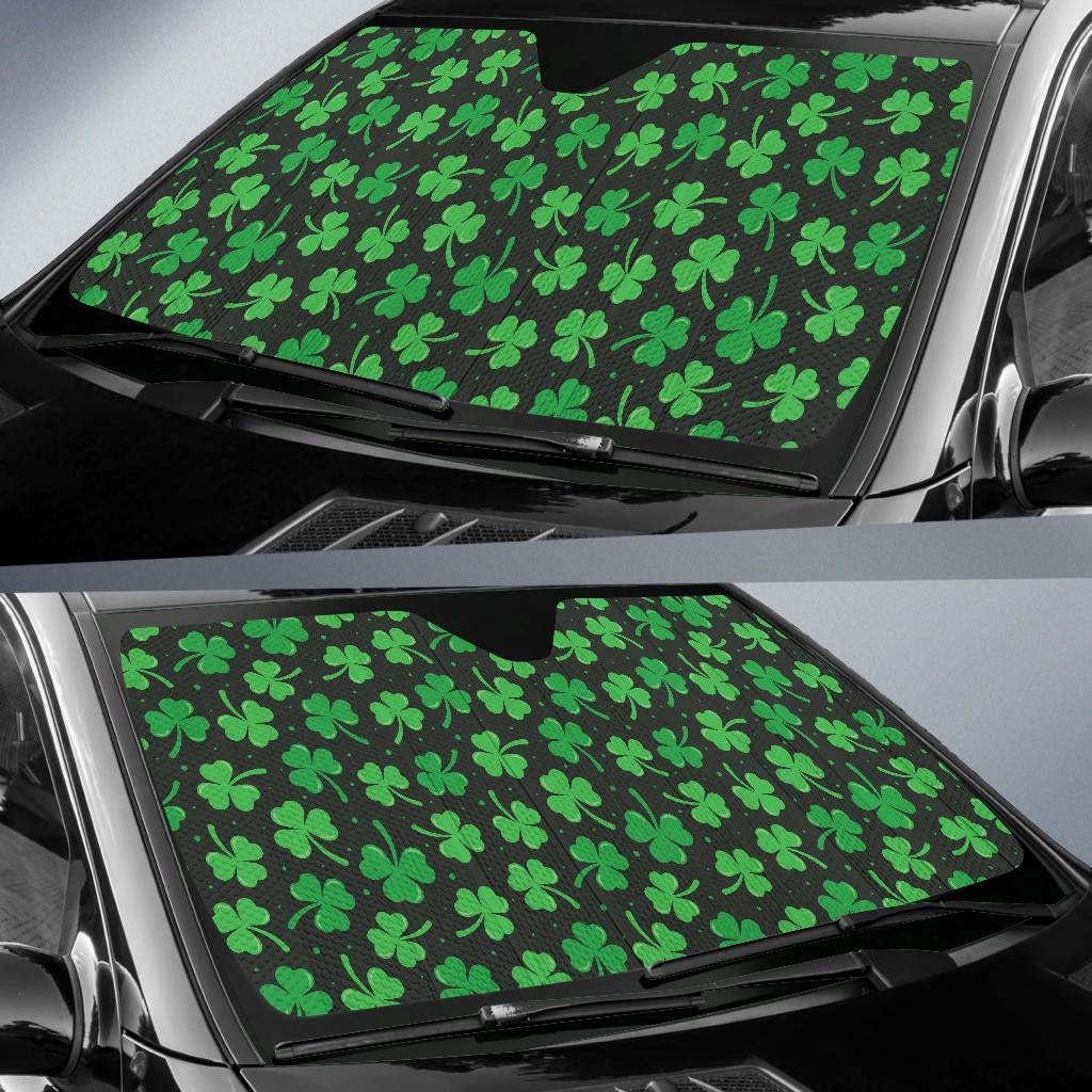 Clover Pattern Print Design 04 Car Sun Shade-JORJUNE.COM