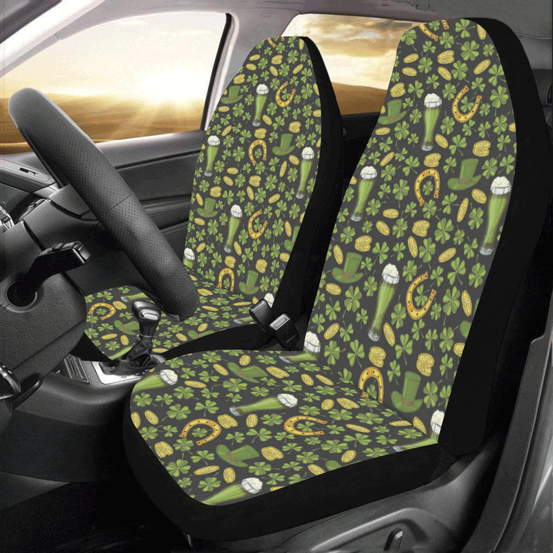 Clover St Patricks Pattern Print Design 03 Car Seat Covers (Set of 2)-JORJUNE.COM