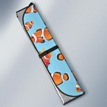 Clownfish Pattern Print Design 01 Car Sun Shade-JORJUNE.COM