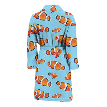Clownfish Pattern Print Design 01 Men Bathrobe-JORJUNE.COM