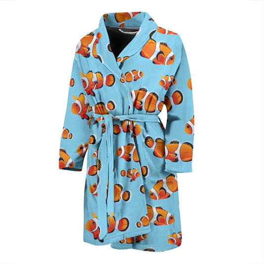 Clownfish Pattern Print Design 01 Men Bathrobe-JORJUNE.COM