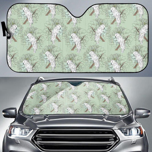 Cockatiel Pattern Print Design 01 Car Sun Shade-JORJUNE.COM