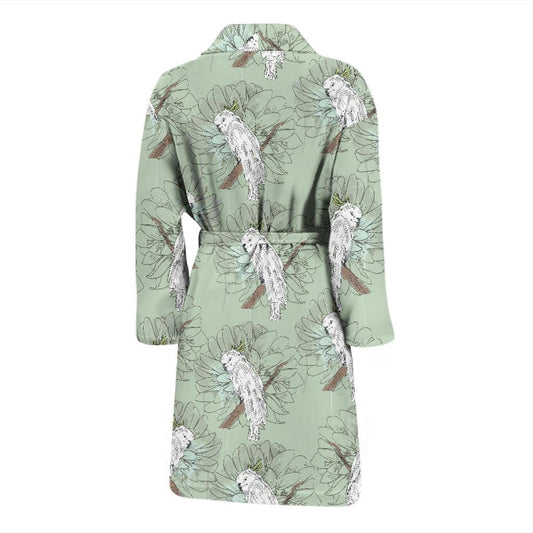 Cockatiel Pattern Print Design 01 Men Bathrobe-JORJUNE.COM