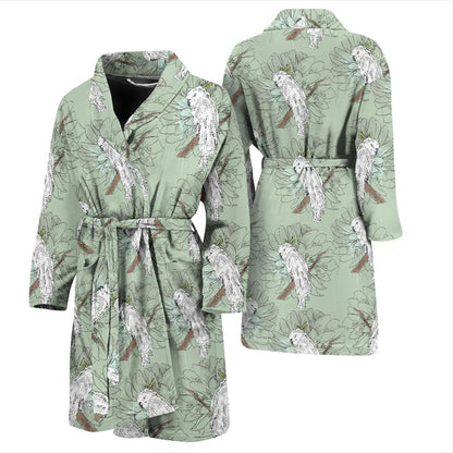Cockatiel Pattern Print Design 01 Men Bathrobe-JORJUNE.COM