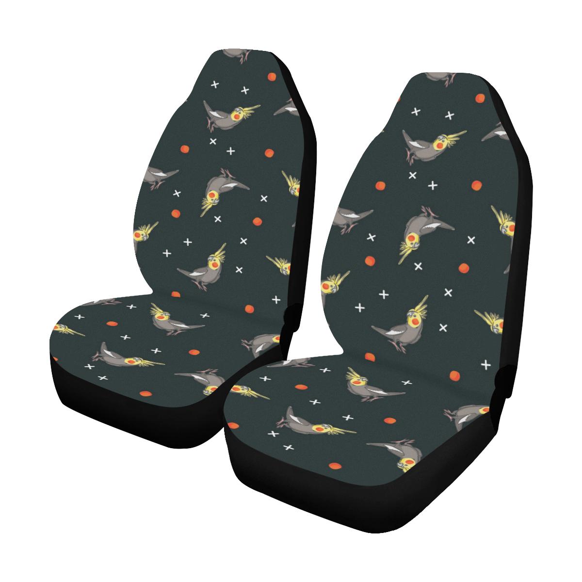 Cockatiel Pattern Print Design 02 Car Seat Covers (Set of 2)-JORJUNE.COM