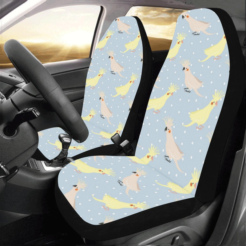 Cockatiel Pattern Print Design 03 Car Seat Covers (Set of 2)-JORJUNE.COM