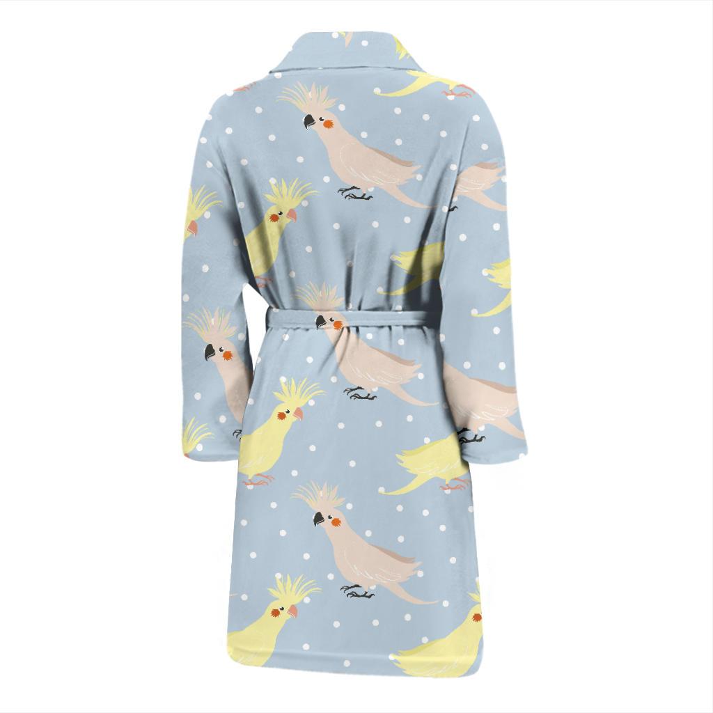 Cockatiel Pattern Print Design 03 Men Bathrobe-JORJUNE.COM