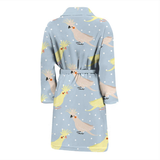 Cockatiel Pattern Print Design 03 Men Bathrobe-JORJUNE.COM