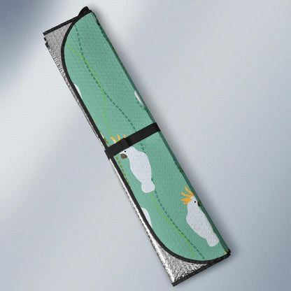 Cockatoo Pattern Print Design 01 Car Sun Shade-JORJUNE.COM