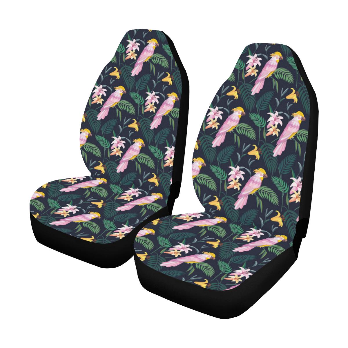 Cockatoo Pattern Print Design 03 Car Seat Covers (Set of 2)-JORJUNE.COM