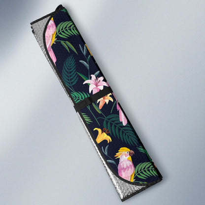 Cockatoo Pattern Print Design 03 Car Sun Shade-JORJUNE.COM