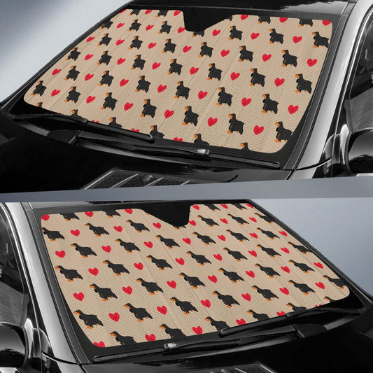 Cocker Pattern Print Design 02 Car Sun Shade-JORJUNE.COM