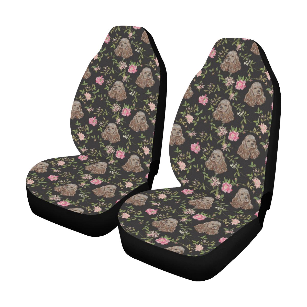 Cocker Pattern Print Design 03 Car Seat Covers (Set of 2)-JORJUNE.COM