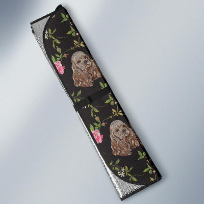 Cocker Pattern Print Design 03 Car Sun Shade-JORJUNE.COM