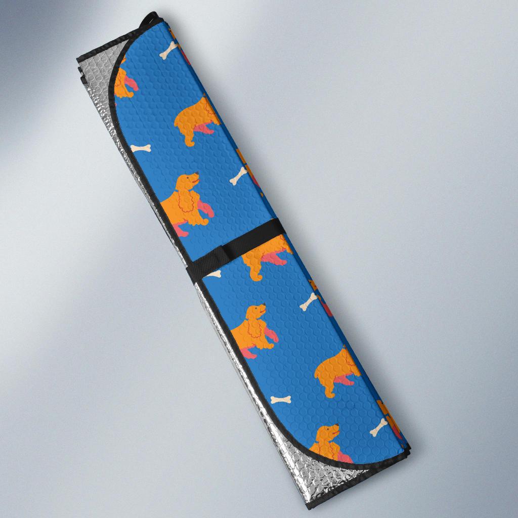Cocker Pattern Print Design 04 Car Sun Shade-JORJUNE.COM