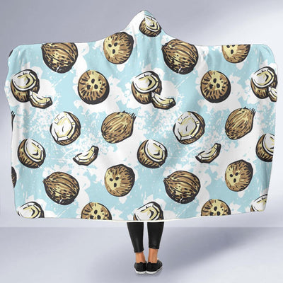 Coconut Pattern Print Design CN01 Hooded Blanket-JORJUNE.COM