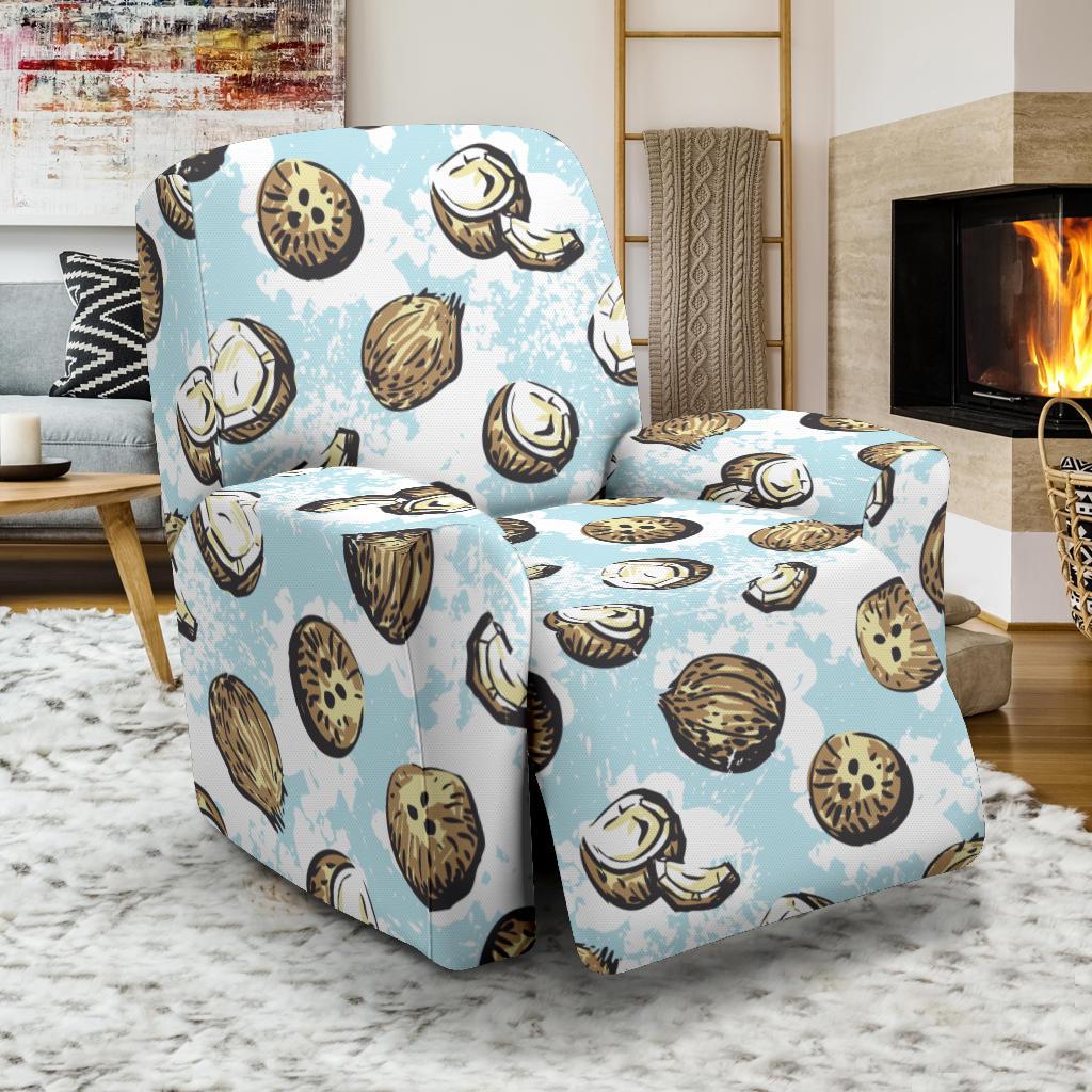 Coconut Pattern Print Design CN01 Recliner Slipcover-JORJUNE.COM