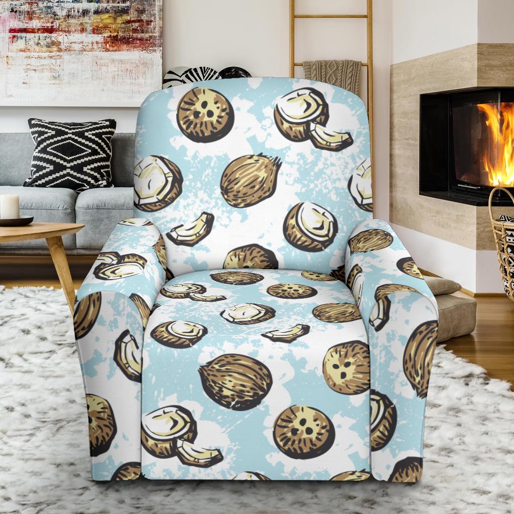 Coconut Pattern Print Design CN01 Recliner Slipcover-JORJUNE.COM