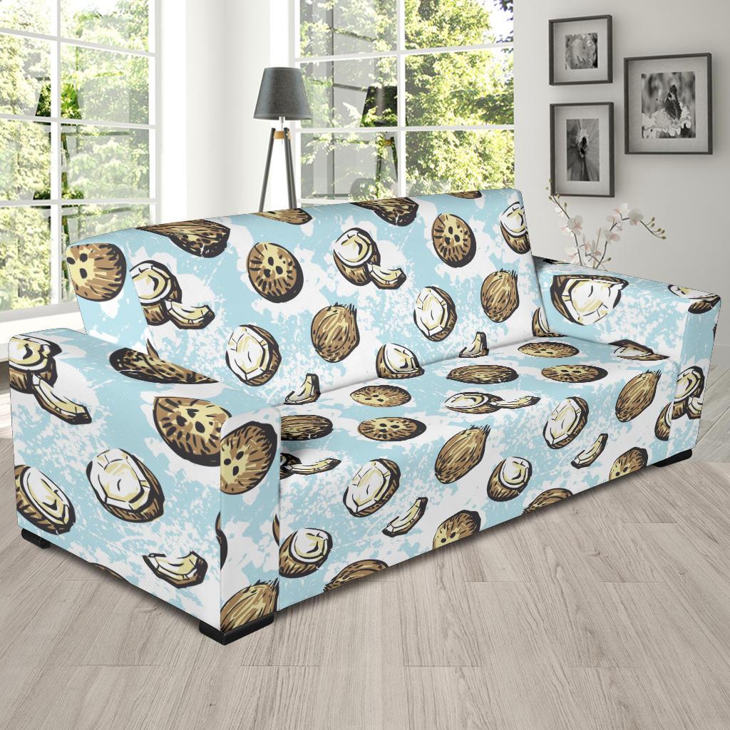 Coconut Pattern Print Design CN01 Sofa Slipcover-JORJUNE.COM