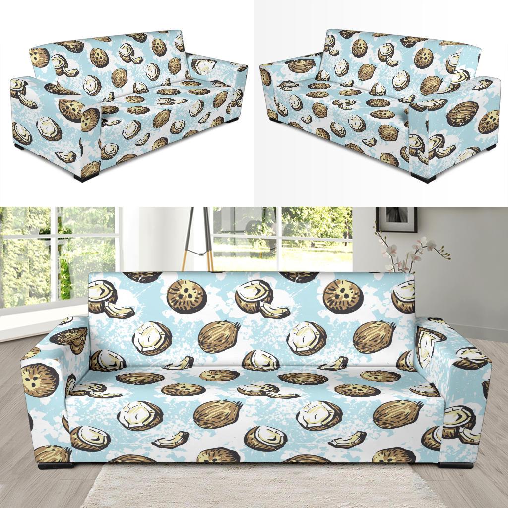 Coconut Pattern Print Design CN01 Sofa Slipcover-JORJUNE.COM