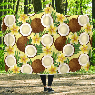 Coconut Pattern Print Design CN02 Hooded Blanket-JORJUNE.COM