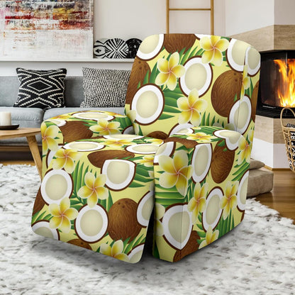 Coconut Pattern Print Design CN02 Recliner Slipcover-JORJUNE.COM