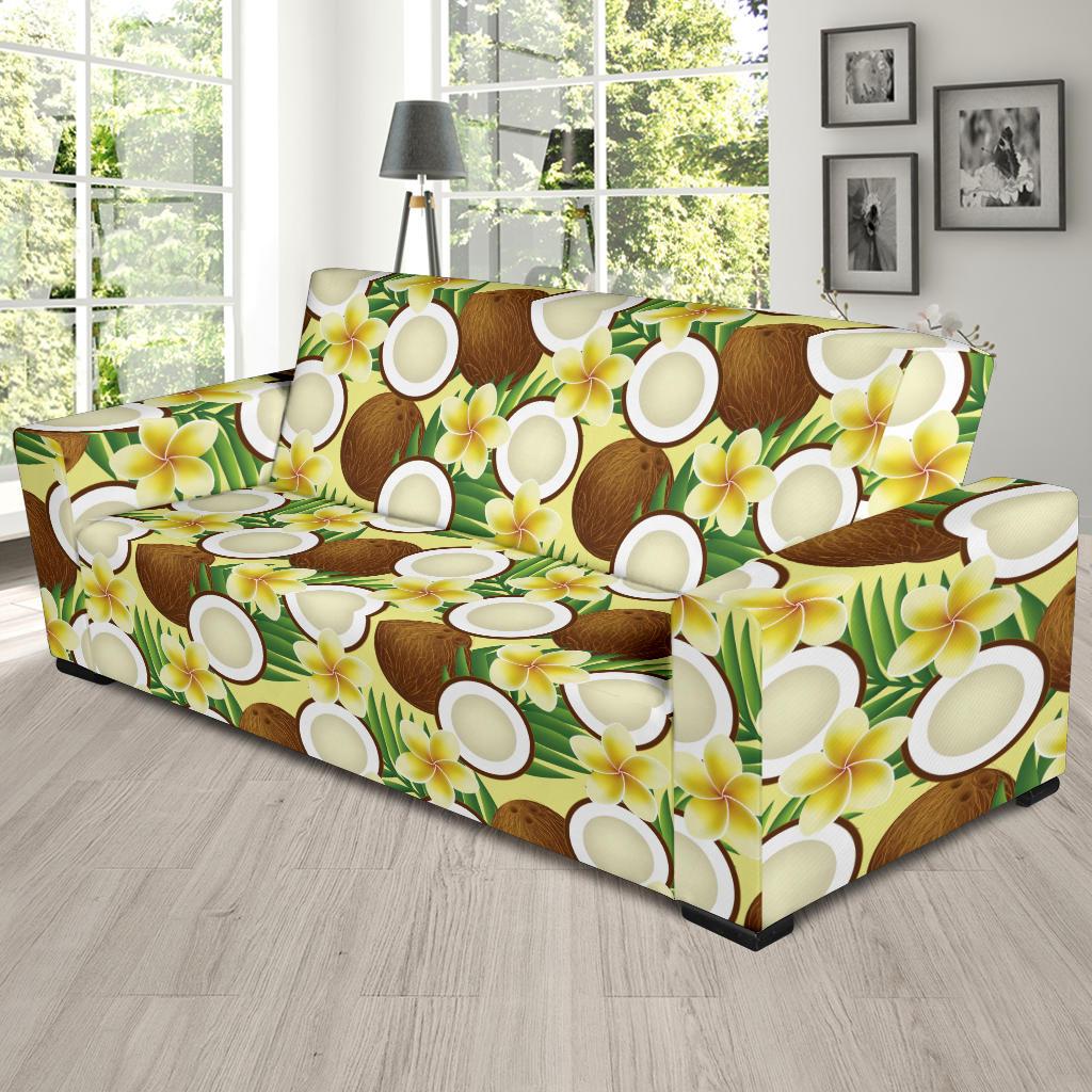 Coconut Pattern Print Design CN02 Sofa Slipcover-JORJUNE.COM