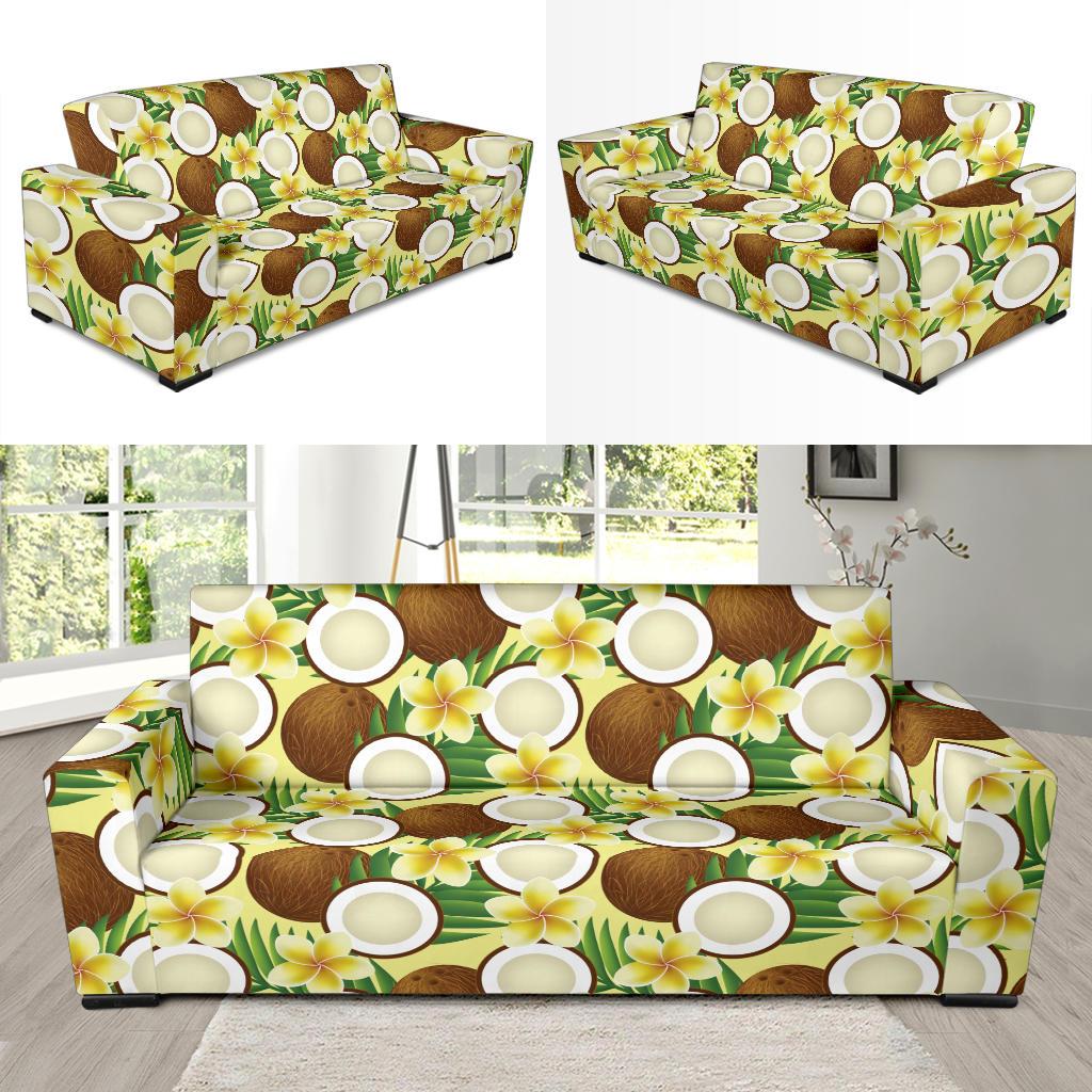 Coconut Pattern Print Design CN02 Sofa Slipcover-JORJUNE.COM