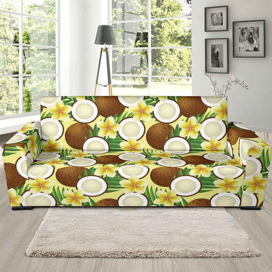 Coconut Pattern Print Design CN02 Sofa Slipcover-JORJUNE.COM