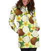 Coconut Pattern Print Design CN02 Women Hoodie Dress