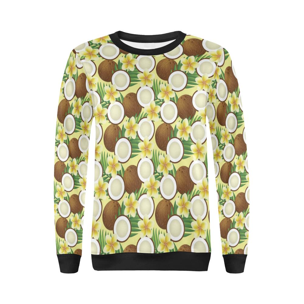 Coconut Pattern Print Design CN02 Women Long Sleeve Sweatshirt-JorJune