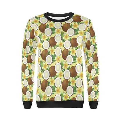 Coconut Pattern Print Design CN02 Women Long Sleeve Sweatshirt-JorJune