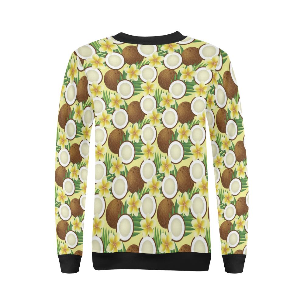 Coconut Pattern Print Design CN02 Women Long Sleeve Sweatshirt-JorJune