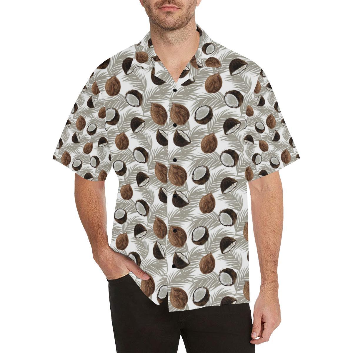 Coconut Pattern Print Design CN03 Men Hawaiian Shirt-JorJune