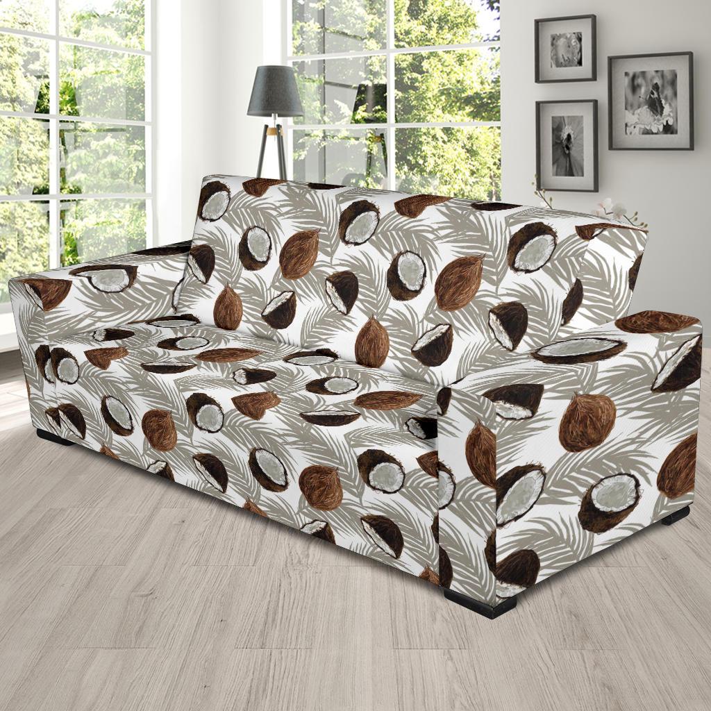 Coconut Pattern Print Design CN03 Sofa Slipcover-JORJUNE.COM