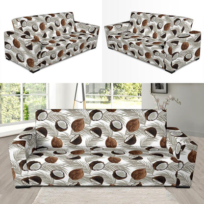 Coconut Pattern Print Design CN03 Sofa Slipcover-JORJUNE.COM