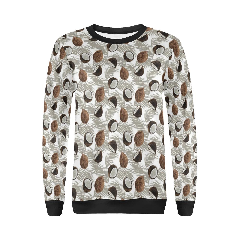 Coconut Pattern Print Design CN03 Women Long Sleeve Sweatshirt-JorJune