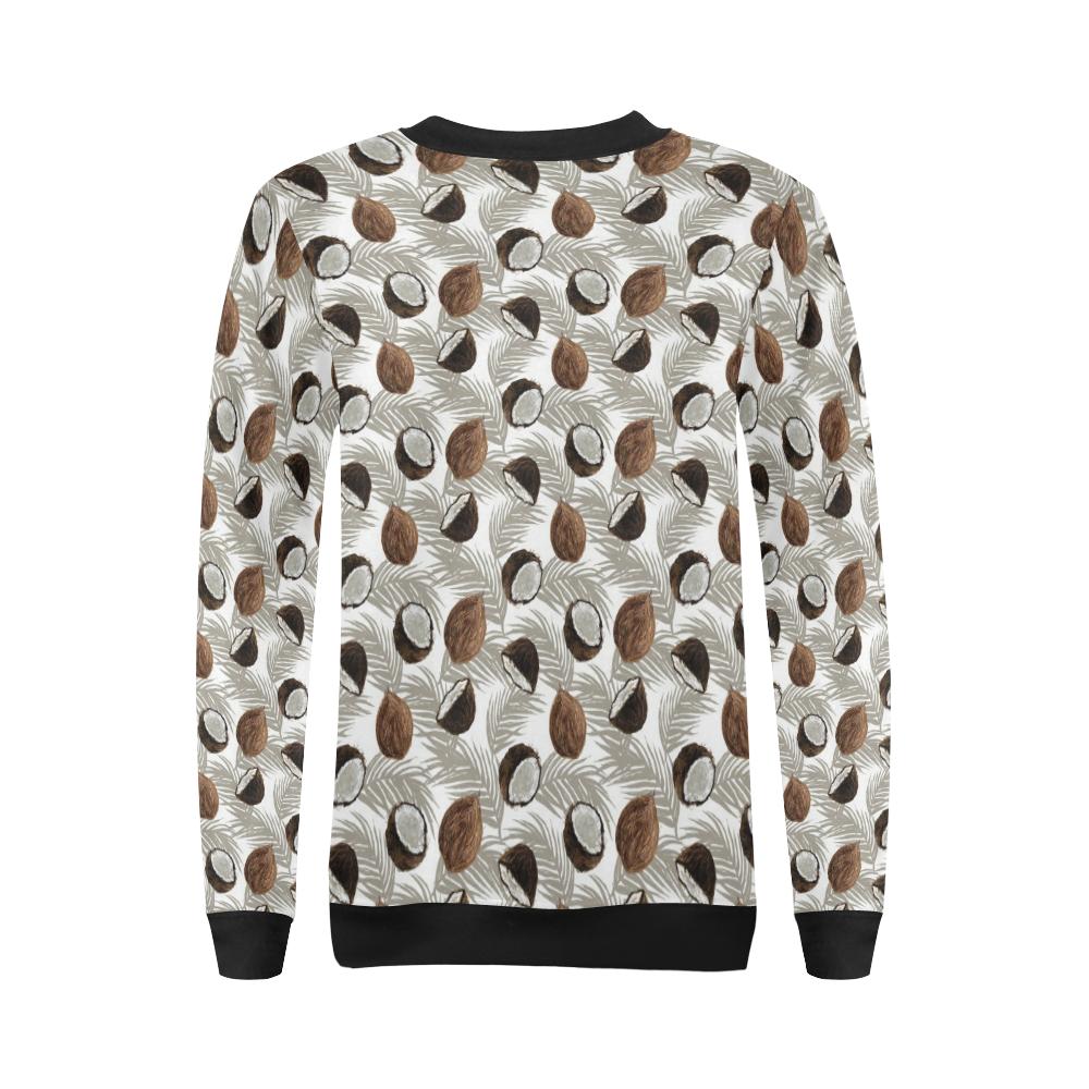 Coconut Pattern Print Design CN03 Women Long Sleeve Sweatshirt-JorJune